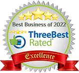 Rated Excellence for Best Business of 2022 by Three Best Rated